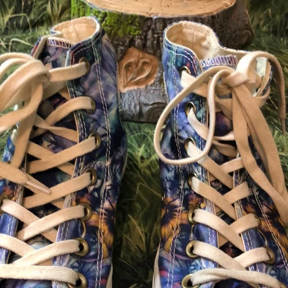 Converse All Star High top Floral Print Size 7 - Picture 7 of 13